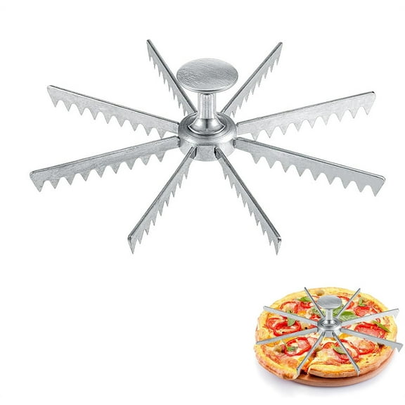 NOGIS Pie Marker, Cake Divider Baking Tool, 8 Slice Pie And Cake Marker, Aluminum Alloy Portion Divider Pieces Separator, Adjustable Divider For Cutting Cake Pieces Kitchen Gadget (8 Slice)