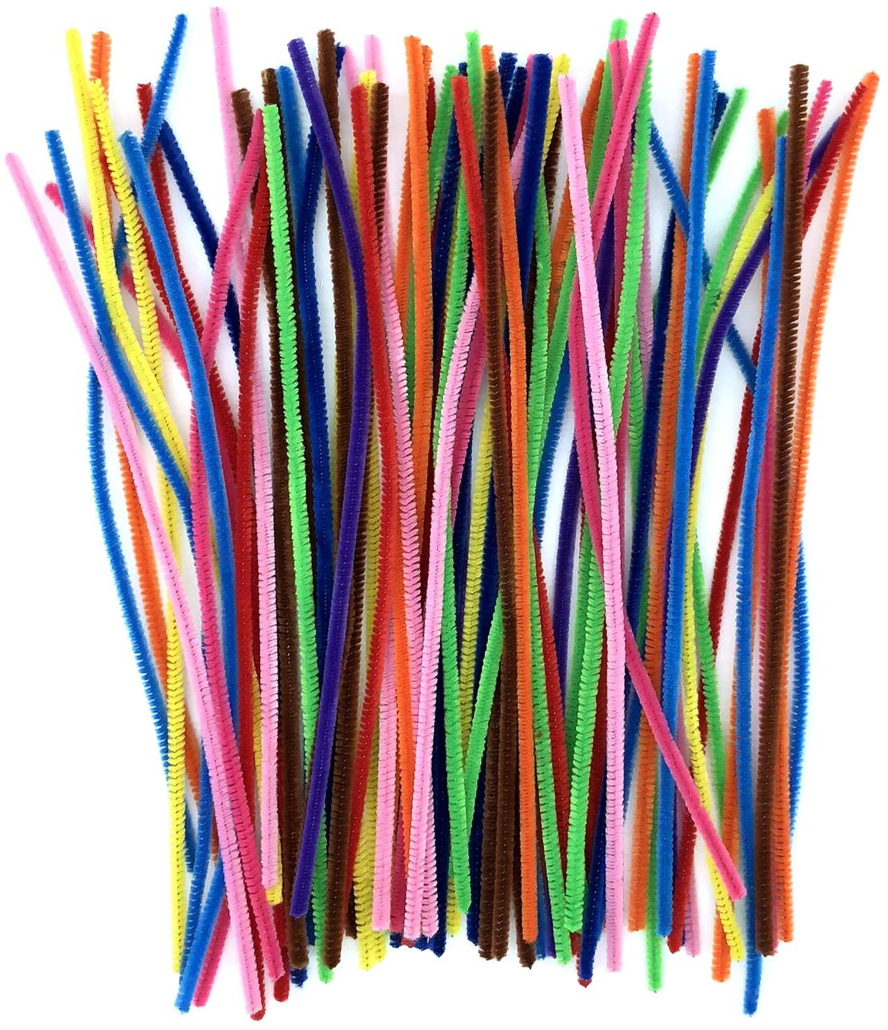 NOGIS Pipe Cleaners 100 Pcs Chenille Stems for DIY Art 10 Assorted Colors Pipe Cleaners for Decorations Creative Crafts 6 mm x 12 inch Fun DIY