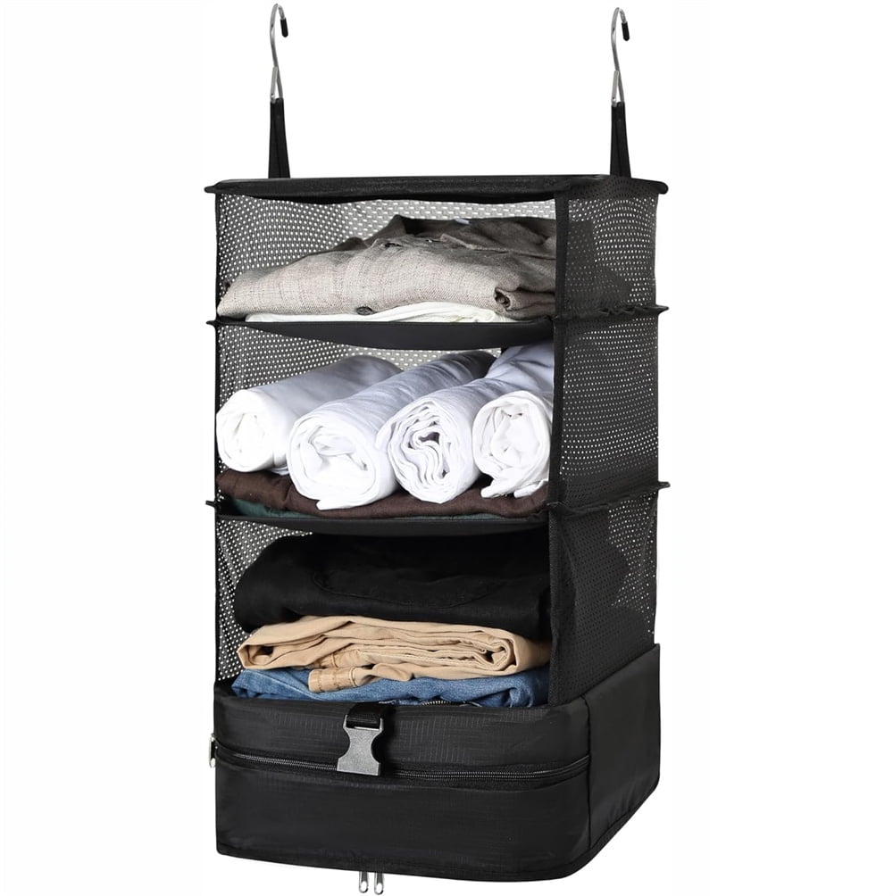 NOGIS Portable Hanging Travel Shelves Bag Suitcase Organizer Carryon