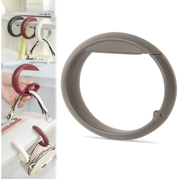 NOGIS Portable Purse Hanger, 2023 New Portable Foldable Purse Table Hook, Non-Slip No-Punching Table Hanger Holder, Purse Table Hanger for Office School Public Places Tables (Gray)