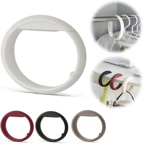 NOGIS Portable Purse Hanger, Purse Hook for Table Desk, Portable Folding Handbag Holder, Under Table Handbag Hanger, Purse Holder for Table, Womens Bag Storage (White)