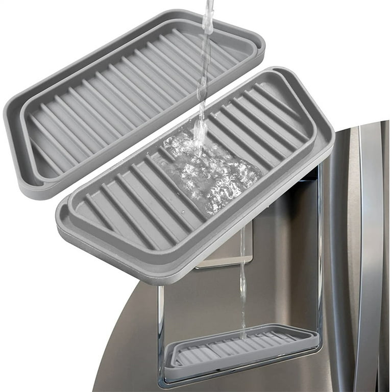 Refrigerator Drip Catcher Tray, Mini Fridge Drip Tray Protects Ice and  Water Dispenser Pan, Fridge Spills Water Pad for Spills, Mineral Build-Up  and Water Splatter 2024 - $6.99