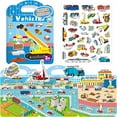 thumbnail image 1 of NOGIS Reusable Sticker Book for Kids 2-4, 3D Jelly Stickers Toddlers Activity Book for Girls Boys Road Trip Toddler Airplane Train Car Travel Essentials Toy (Vehicles), 1 of 7