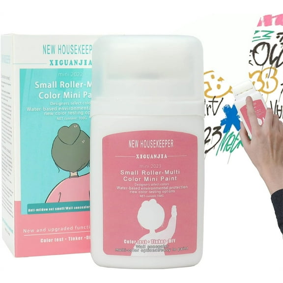 NOGIS Roll On Spackle Wall Repair Kit, Wall Repair Roller, Spackle Roller Wall Fix All in One, Small Roller Wall Patching Brush, Spackle Wall Repair Roller (White)