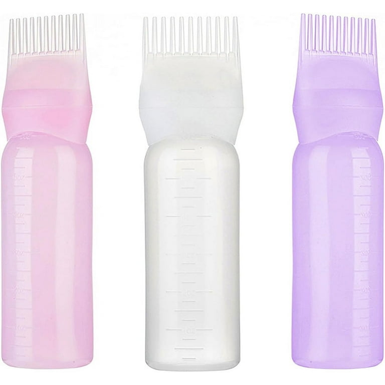 Root Comb Applicator Bottle Hair Oil Applicator Brush 3 Pack Hair Oil  Bottle For