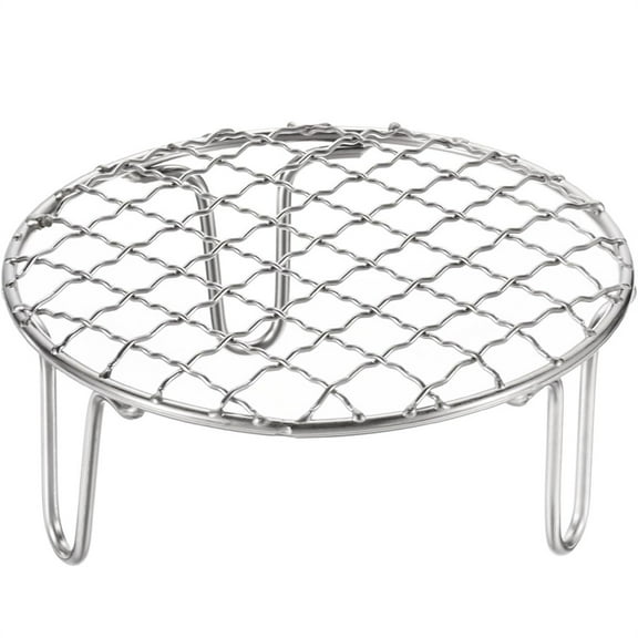 NOGIS Round Cooling Rack, 5'' Grill Wire Cooling Racks, Stainless Steel Cross Wire Cooking Racks, Round Grilling Rack with 50mm Legs for Cooking Baking BBQ Air Fryer Oven Enamel Pot