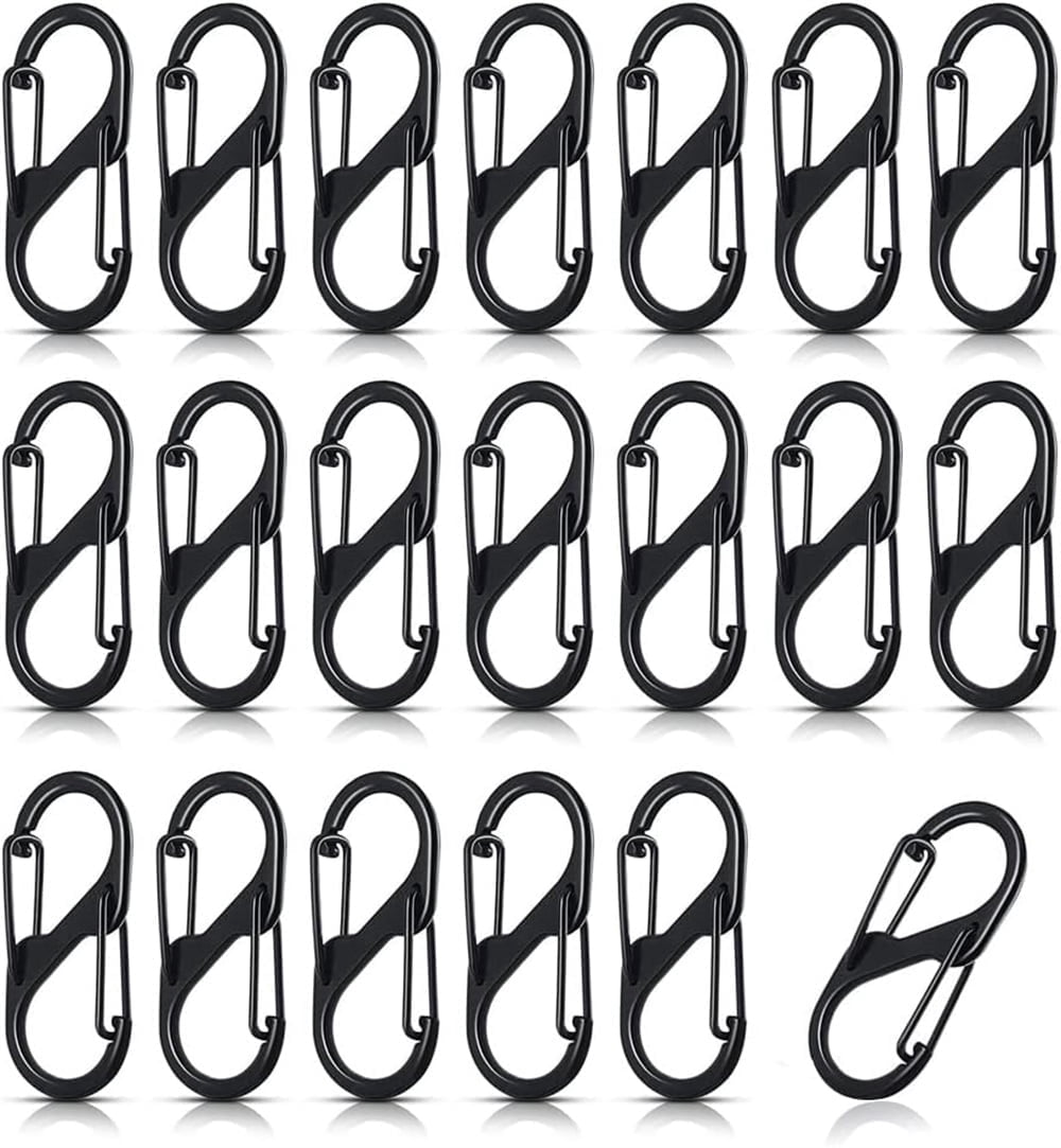 Mini Spring Clip NOGIS S Carabiner Small Alloy Snap Hook 20Pcs Mini Spring Clips 1.6 ...