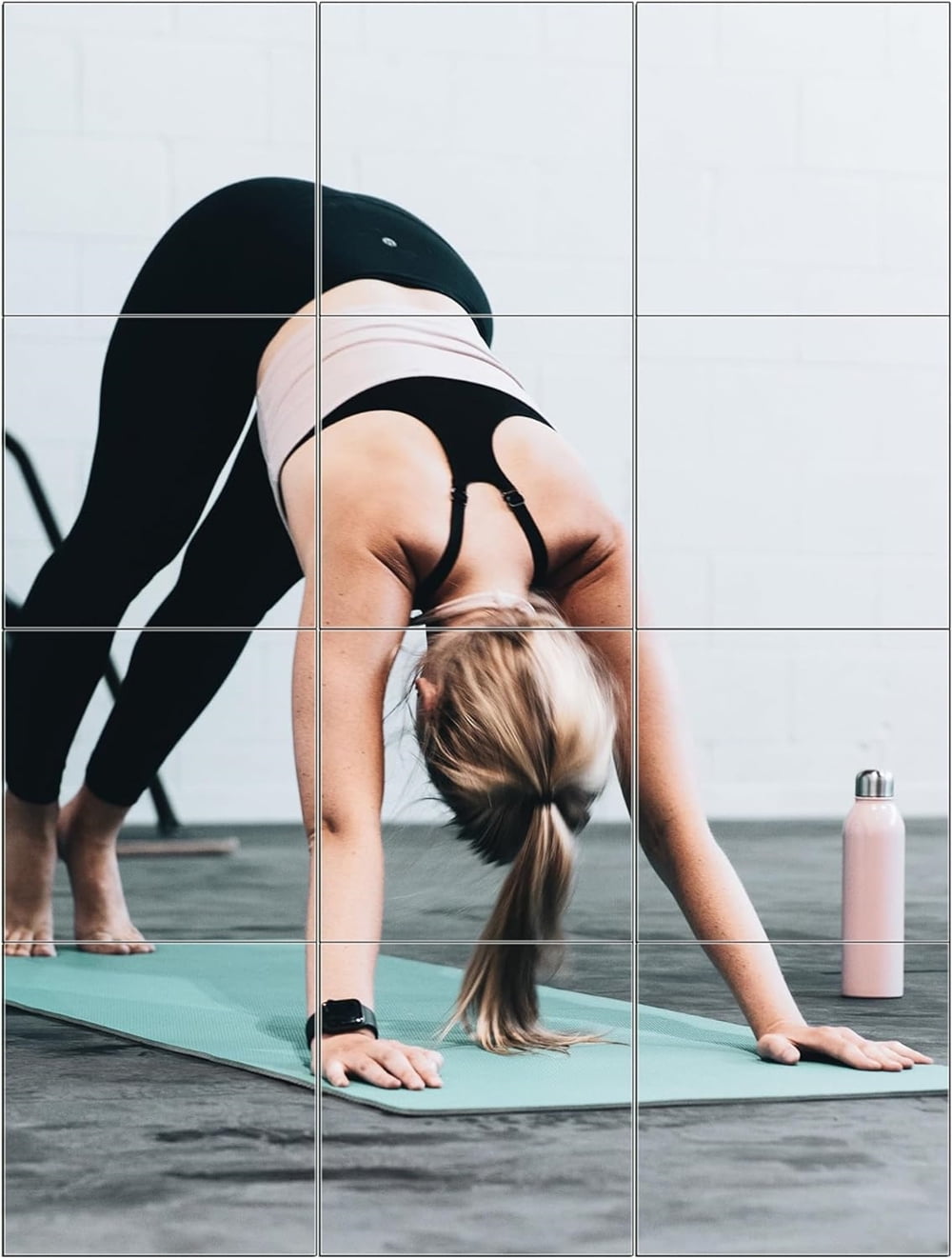 NOGIS Self Adhesive Acrylic Mirror, 12 Pack Self Adhesive Mirror Tiles Wall Mirror Sticker, DIY Flexible Mirror Sheet Non Glass Mirror for Home Living Room Wall Decor, 4 x 4 inch