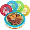 thumbnail image 1 of NOGIS Set of 12 Reusable Paper Plate Holders 10.4" in Assorted Vibrant Colors - Fits 9" Paper Plates - Sturdy and Firm, Great for Parties, Camping, BBQ, Picnic (Assorted Colors), 1 of 7