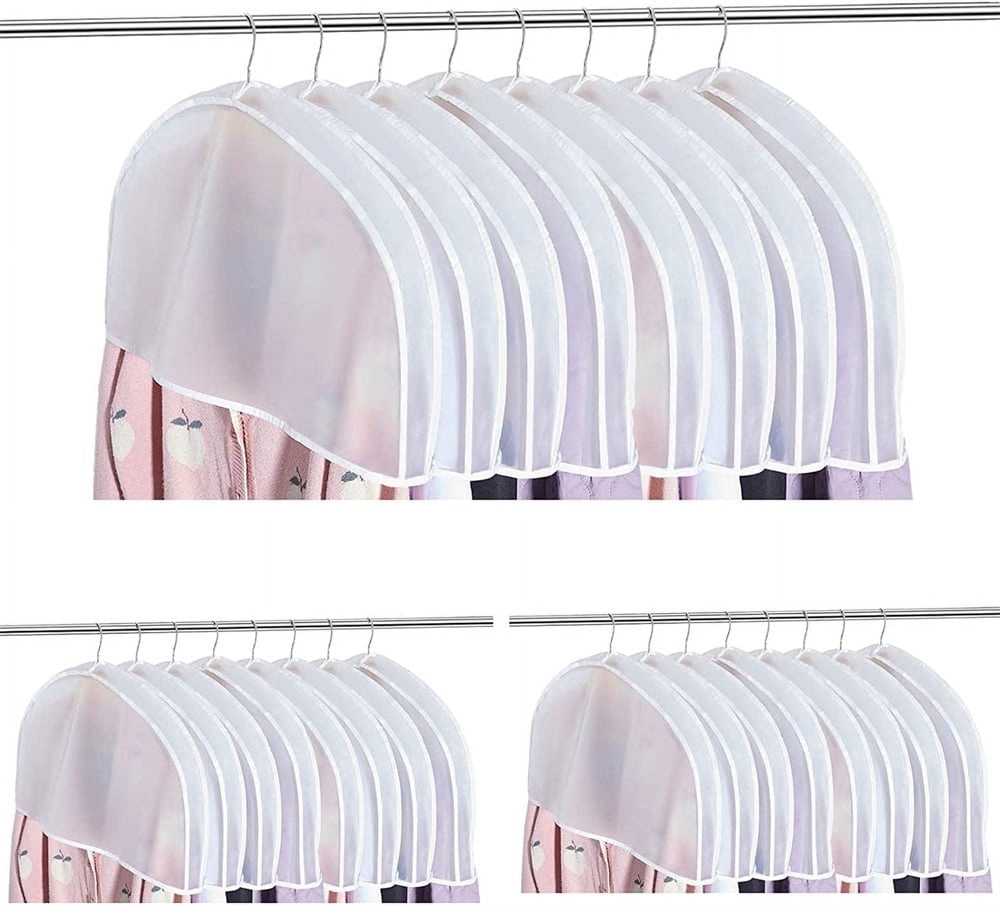 NOGIS Suit Garment Shoulder Covers, Clear Plastic Hanger Covers, 24 ...