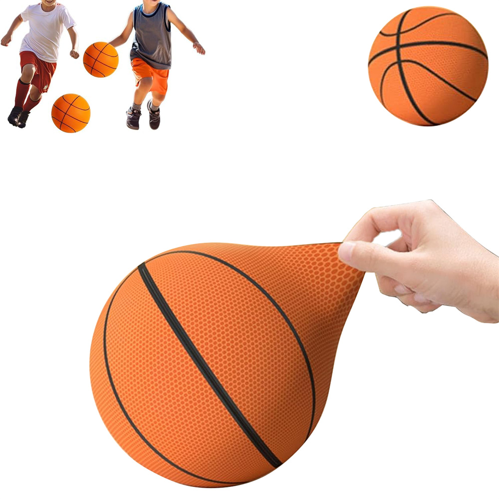 Silent Ball Basketball Palla Da Basket Silenziosa Badaren - 24cm In Gommapiuma, Per Interni, Dribbling Senza Rumore Allenamento Bambini Rumore Zero