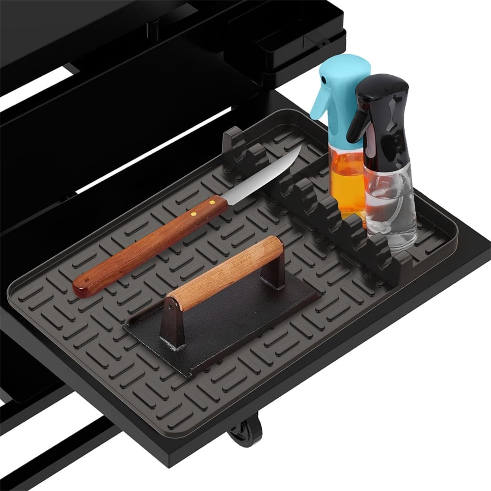 NOGIS Silicone Griddle Tools Mat for Blackstone,Spatula Mat with Drip