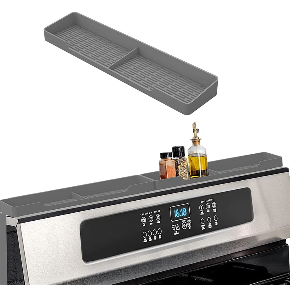 NOGIS Silicone Magnetic Stove Top Holder Shelf, 15 Inches Spice Rack ...