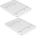 thumbnail image 1 of NOGIS Small Cooling Racks, 2-Piece Stainless Steel 9.8’’ x 7.5’’ Heavy Duty Grid Wire Rack for Baking Roasting Broiling Drying, Fits Small Toaster Oven, Non-Toxic & Durable, Dishwasher Safe, 1 of 7