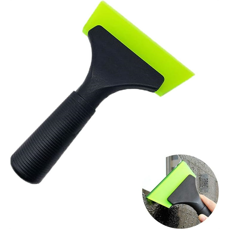 Kitchen Sink Squeegee Scraper With Plastic Handle Counter Top Brush Sponge  For Mirror Cleaning Kitchen Wash