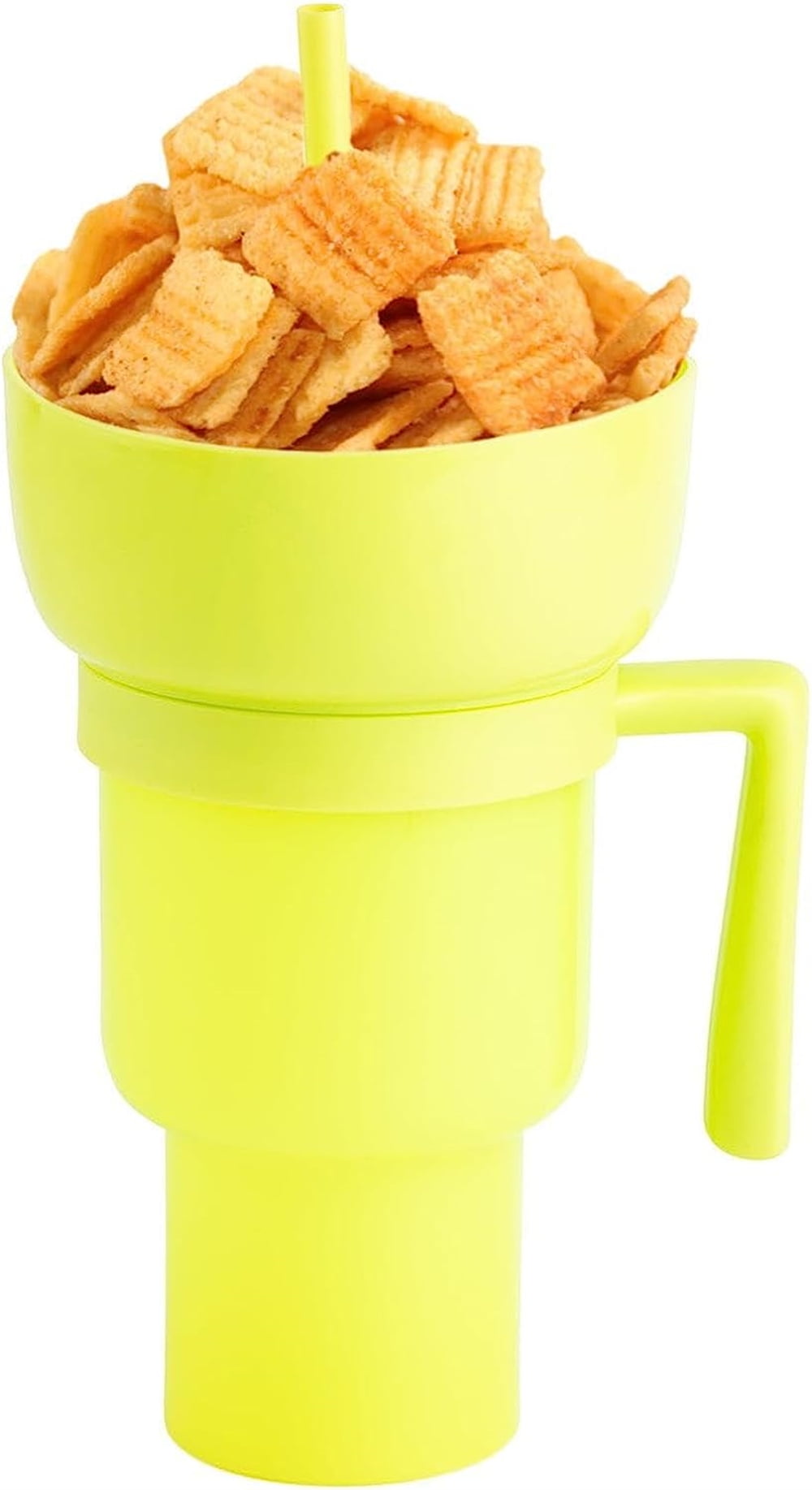 Yishu Stadium Tumbler With Snack Bowl, 2 In 1 Travel Snack & Drink Cup With  Straw, Leakproof Snack Cup For Adults, Kids