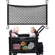 NOGIS Stroller Wagon Cargo Net,Wagon Accessories Universal Fit Stroller Mesh Cargo Net and Organizer,Extra Large Stroller Storage Space