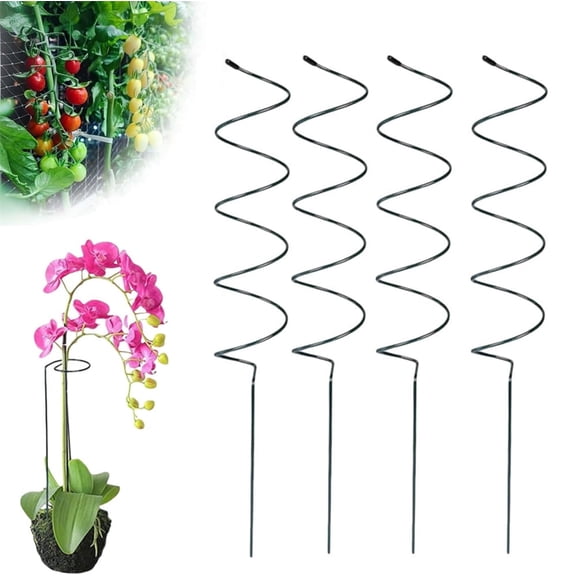NOGIS Tomato Twist Stake, Tomato Twist, Twisted Tomato Stakes, Spiral Tomato Stakes, Climbing Plant Stake Tower Plant Supports (4PCS)