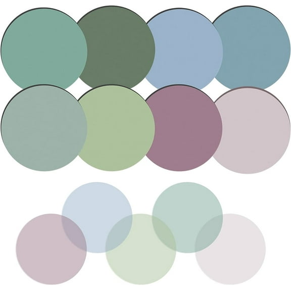 NOGIS Transparent Sticky Notes, 400Pcs Morandi Cute Round Clear Sticky Tabs, Translucent Book Markers Page Flags Stickers, Bible Journaling Accessories Aesthetic Office Study Supplies