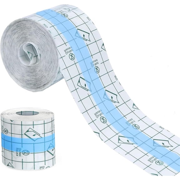 NOGIS Transparent Stretch Adhesive Bandage, Waterproof Clear Film Dressing Bandages, Adhesive Bandages Shower Shield Dressing Tape for Tattoos Swimming Showering (2 Inch x 16.4 Ft)