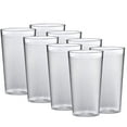 thumbnail image 1 of NOGIS Tumbler Beverage Cup, BPA Free Clear Plastic Drinking Cup 8 Pack. Break Resistant Glasses Are Reusable, Stackable and Shatterproof, Clear, 16.0 oz, 1 of 7