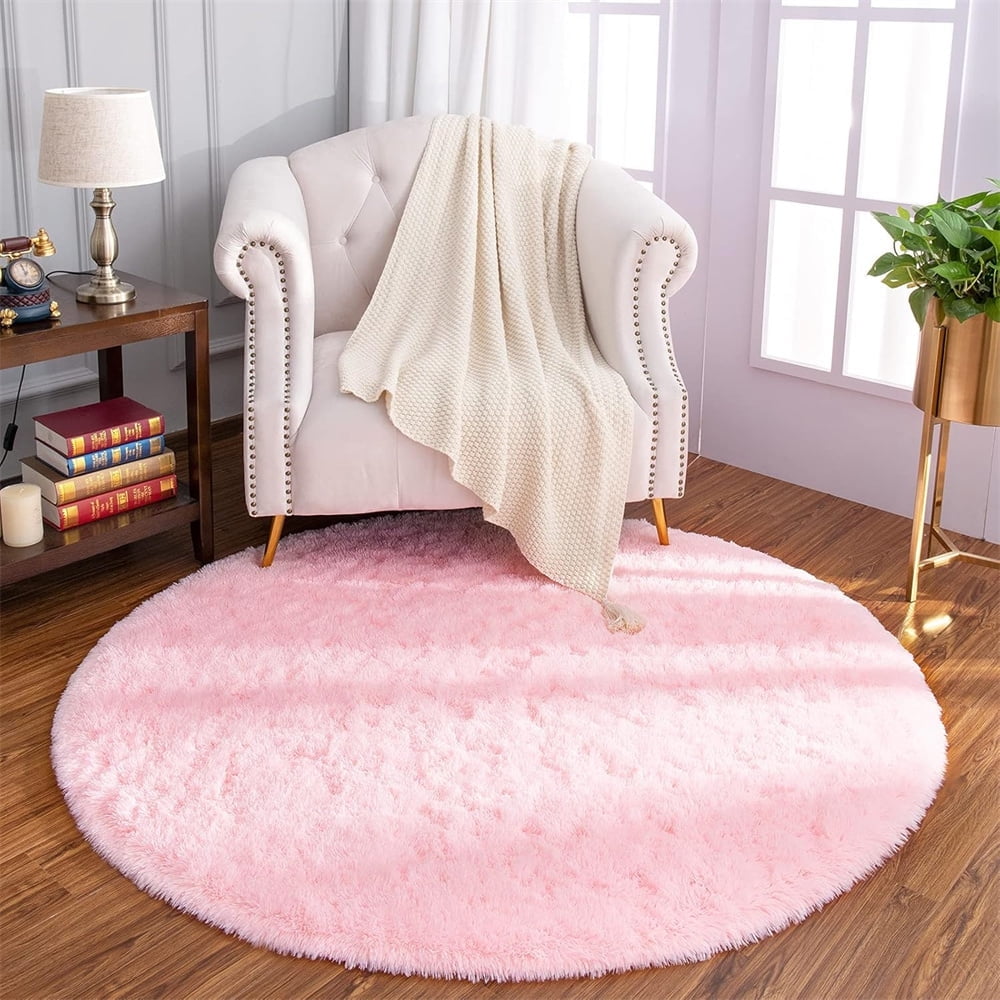 NOGIS Ultra Soft Fluffy Round Rug for Bedroom Fuzzy Washable Home Decor ...
