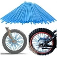 thumbnail image 1 of NOGIS Universal Bicycle Bike Spoke Covers - 72Pcs Motorcycle Wheelchair Wheel Spoke Wraps, Dirt Bike Spoke Skin, Pipe Trim for 8"-21" Spoke Rims Spoke Covers Decoration Protector (Blue), 1 of 7