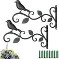 thumbnail image 1 of NOGIS Wall Hook Hanging Plant Bracket 2 Pack 12" Iron Bird Feeders Hook Hander for Flower Baskets, Feeders,Street Lights, Corridor Lights, Candle Holders,for Indoor Outdoor Festival Decoration, 1 of 7