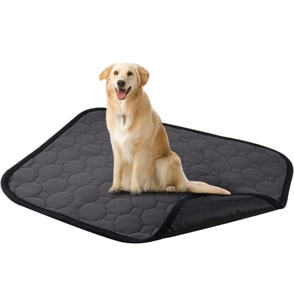 NOGIS Washable Dogs Pee Pads, 18" x 24", Waterproof Reusable Pet Training Pads, Non Slip Dog Bowl Mats with Great Absorption, Reusable Puppy Pee Pads for Floor, Sofa, Potty, Cage, Car-Small