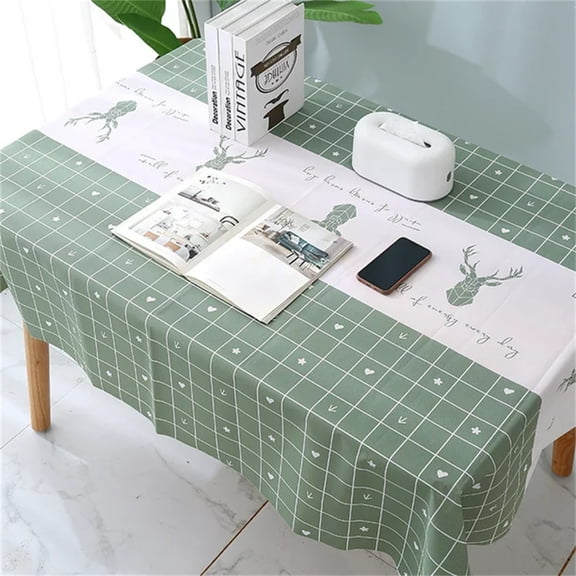 NOGIS Waterproof Plastic Tablecloth, Checkered Rectangle Oil Spill Proof Vinyl Table Cloth, Heavy Duty Wipeable Table Covers for Dining, Camping, Picnic, Parties