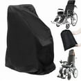 thumbnail image 1 of NOGIS Wheelchair Cover Electric Wheelchair Cover with Drawstring Waterproof Oxford Prevent Rain Wind Dust Sun UV 45.3"L x 29.5"W x 51.2"H Black, 1 of 7
