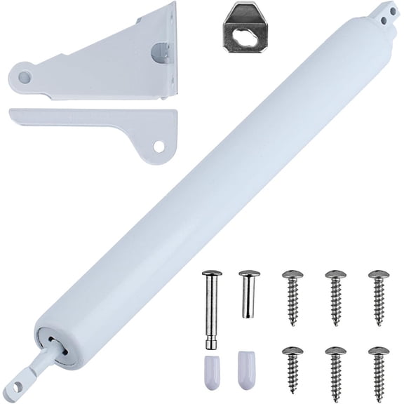 NOGIS White Screen Door Closers, Storm Door Closer Heavy Duty Screen Door Shock Adjustable Cushion Speed Screen Door Pneumatic Closer, Screen Security Doors Storm Door Shocks Smooth Door Closer