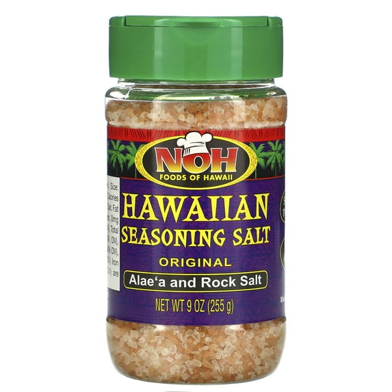 NOH Foods of Hawaii Hawaiian Seasoning Salt- Alae'a & Rock Salt, 9 oz