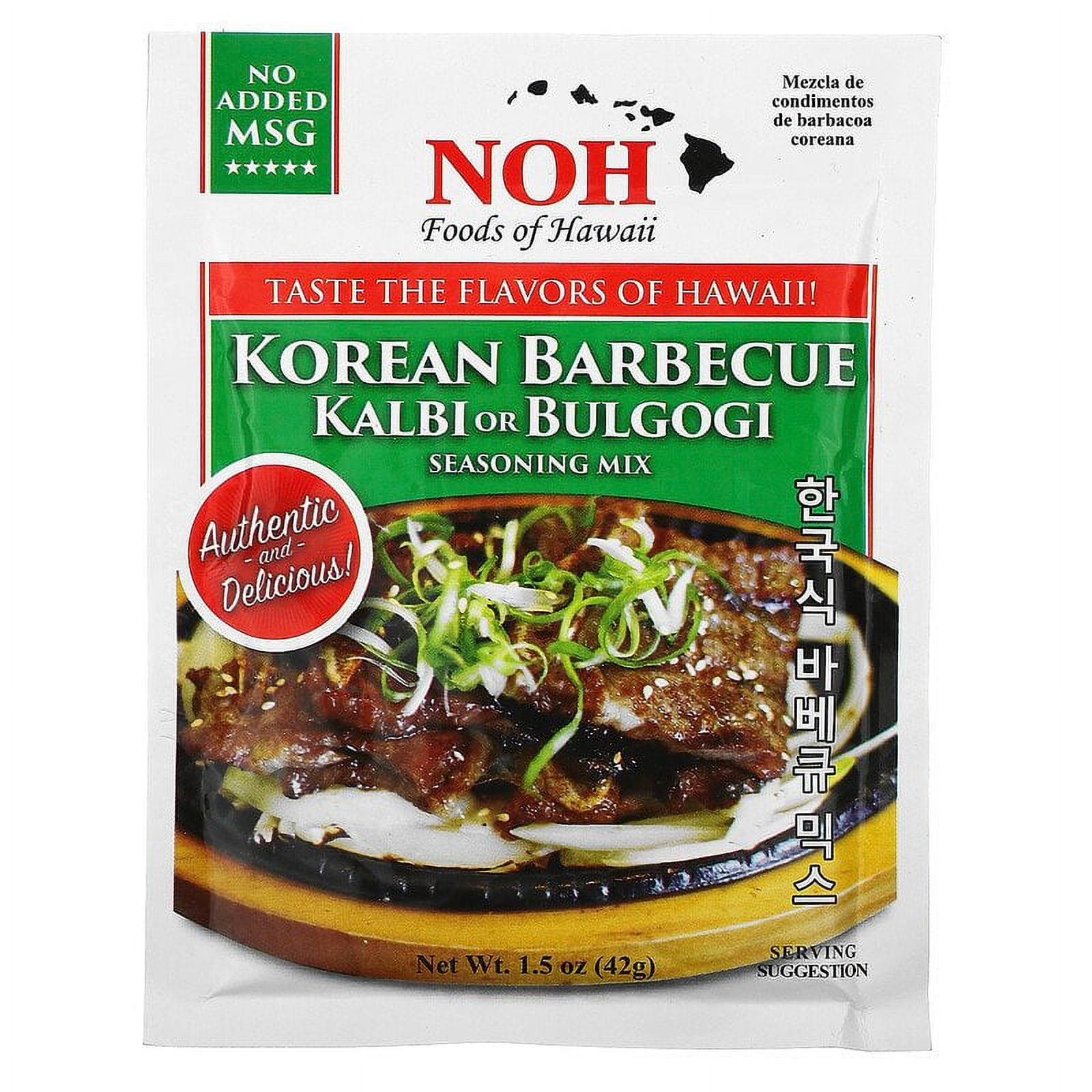 NOH Foods of Hawaii, Korean Barbecue Kalbi or Bulgogi Seasoning Mix, 1.