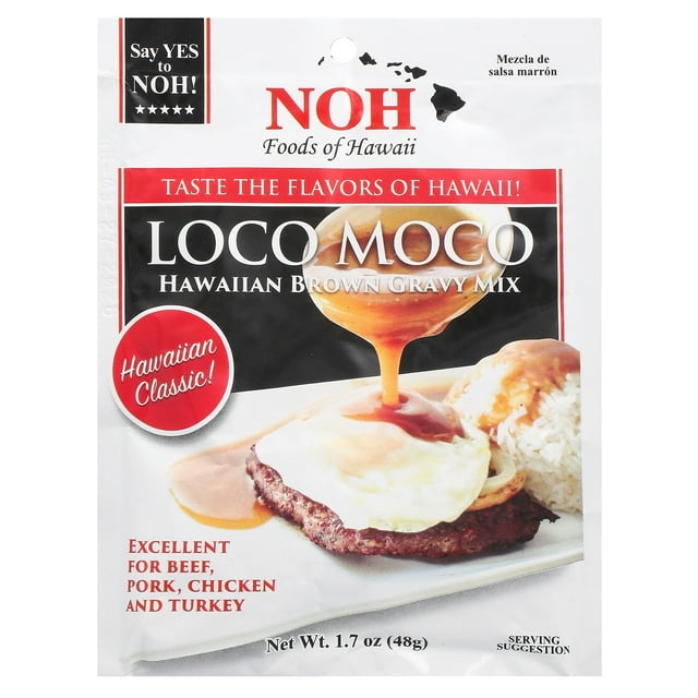 NOH Foods of Hawaii Loco Moco, Hawaiian Brown Gravy Mix, 1.7 oz (48 g