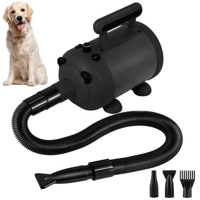 NOICOI Dryer Pet Hair Force Dryer Grooming Blower Dryer with 3 Nozzles