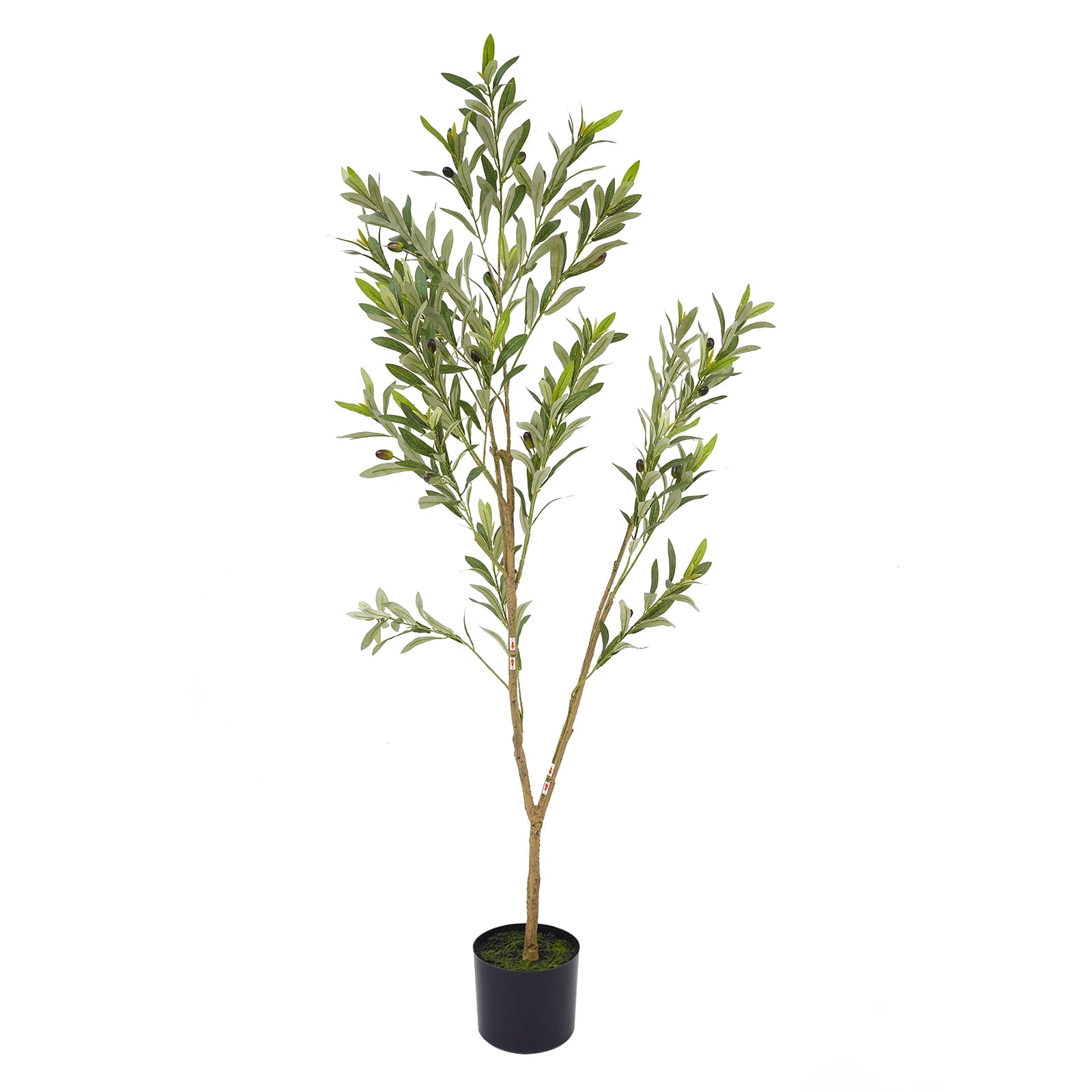 NOICOI Large Artificial Olive Tree 60.2" Tall Faux Silk Plant Natural Wood Trunk Indoor Office Home Decor