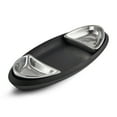 thumbnail image 1 of NOIR TRIPLE CONDIMENT Server w Spoons crafted by Nambe, 1 of 4