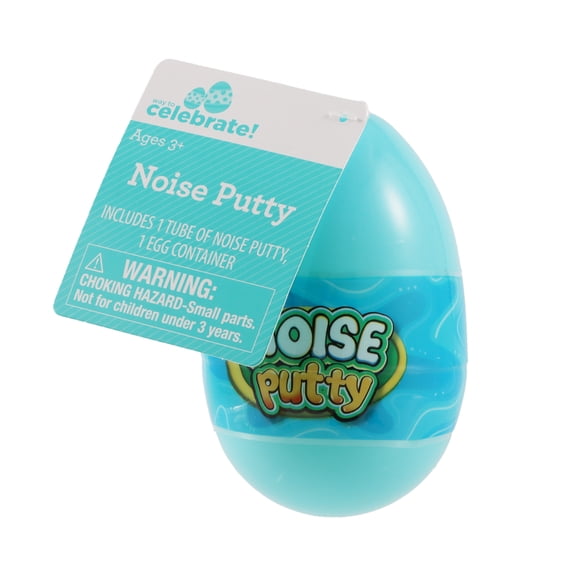 Easter Noise Putty with Green Slime in Blue Egg Container by Way to Celebrate for Easter Fun