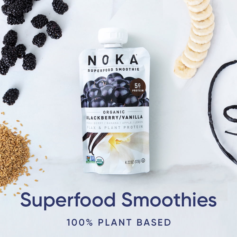 Noka Superfood Smoothie, Organic Blackberry Vanilla, 4.22 oz