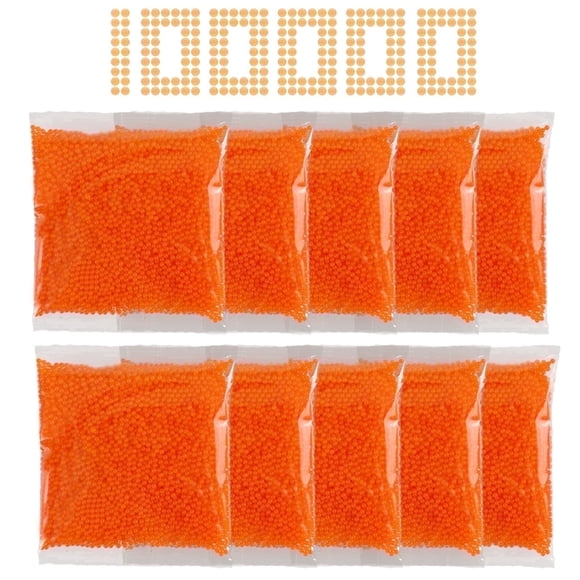 NOKIMAX Gel Ball Blaster Refill 100,000 PCS  10 Pack Refill, 7-8mm Orange Orby Rounds, Non-Toxic, for Splatter Blasters Outdoor, Ages 14+ Years