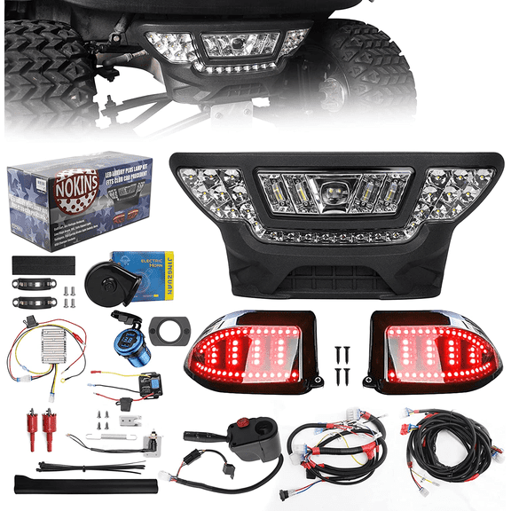 NOKINS Deluxe Plus LED Light Kit Fit Club Car Precedent Golf Cart
