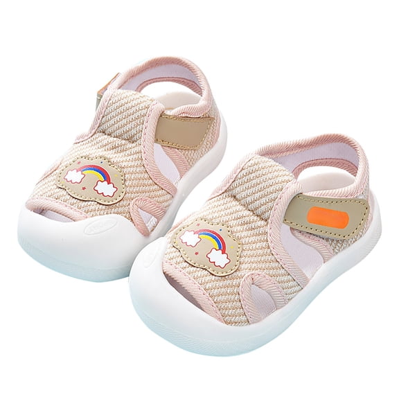 NOKIO Anti-Kick First Walkers Shoes for 12-36 Months Soft Sole Infant Sandals Breathable Lightweight Design Non-Slip Pattern Boys Girls Summer Playtime Beach Footwear