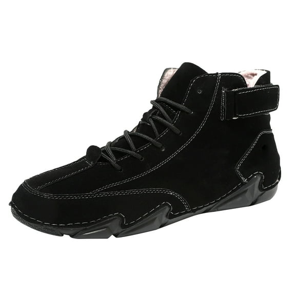 NOKIO Autumn And Winter Warm Men's Casual Shoes Short Boots Station Outdoor Casual Men And Women Boots Padded Plus Size Men's Shoes Boots Men'S Insulated Winter Boots