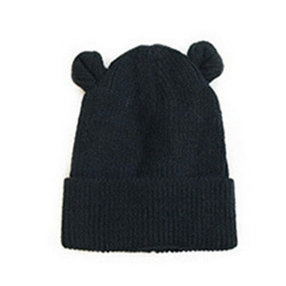 NOKIO Baby Beanie Hat, Bear Ears Caps Baby Knitted Hat Cute Beanie Hat Kids Christmas Sweater Hat Children'S Holiday Knit Cap Baby Girls Boys Soft Warm Knit Hat Kids Winter Hat With Hood Cap