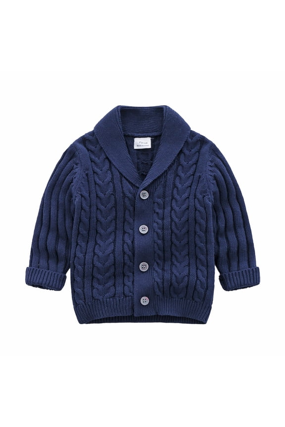 Baby Boys Girls Knit Cardigan Sweater, Toddler Baby Girls Boys Solid Spring Winter Long Sleeve Button Knit Sweater Coat Clothes Children'S Knitted Hooded Jumpsuits