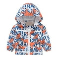 thumbnail image 1 of NOKIO Baby Boys Jacket Boys And Girls Small Children Spring Fall And Winter Casual Wind Printing Light Fashion Hooded Jacket Jacket Baby Baby Boys Girls Zip Up Hooded Coat, 1 of 8