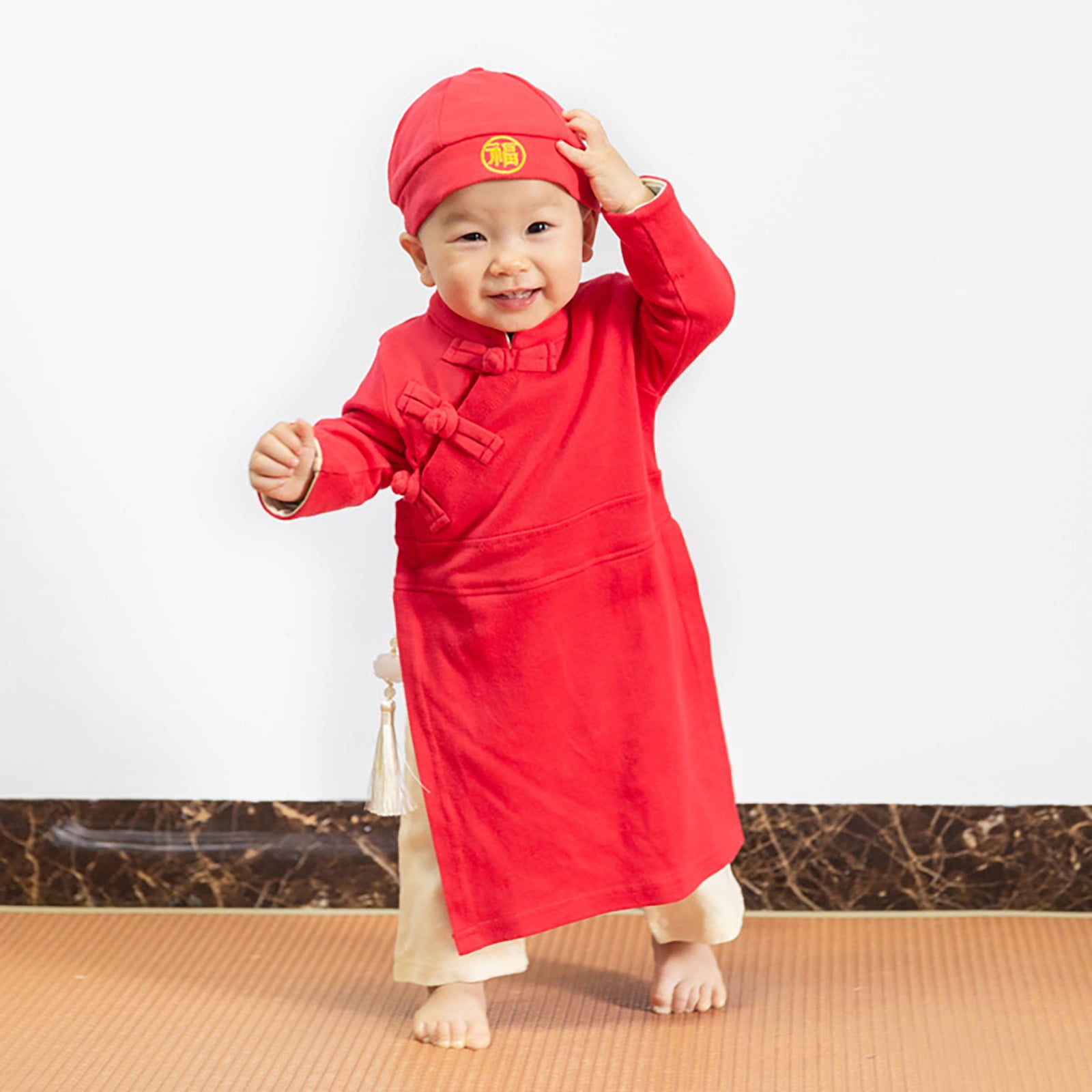 NOKIO Baby Chinese New Year Outfit Tang Suit for Baby Boys Girls