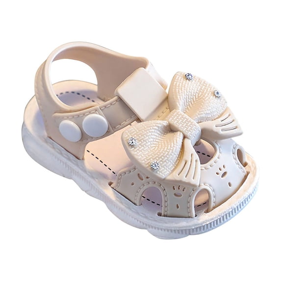 NOKIO Baby Fashion Sandals Stylish Baby Sandals Baby Summer Sandals Toddler Girls Middle And Small Children's Summer Butterfly Head Wrap Non Slip Soft Bottom Beach Shoes