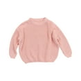 thumbnail image 1 of NOKIO Baby Girl Cute Long Sleeve Knitted Sweater Pullover Top, Baby Girl Solid Knit Sweater Boy Cotton Long Sleeve Pullover Top Fall Winter Clothes Toddler Cable Knit Sweater, 1 of 4